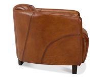 Leather club armchair light brown