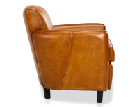 Leather club armchair cognac