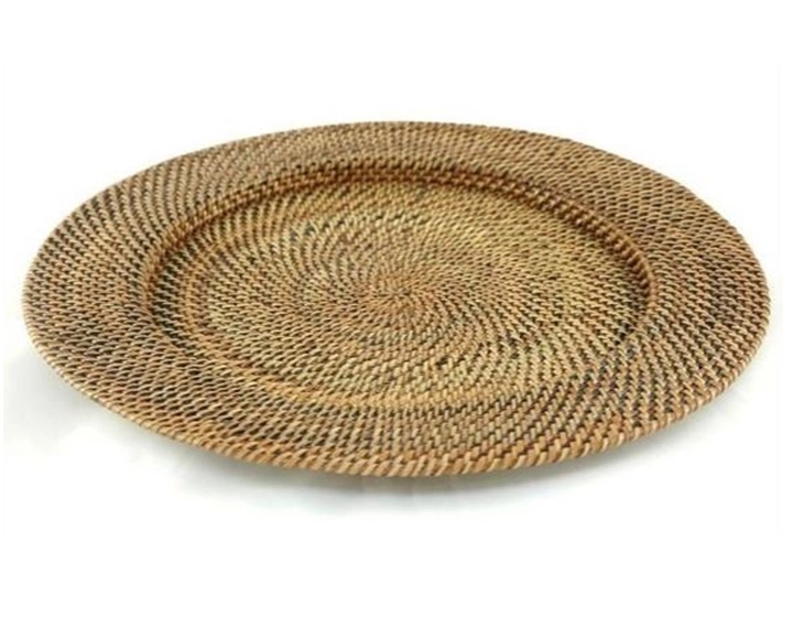 Dessous d'assiette en fleur de rotin