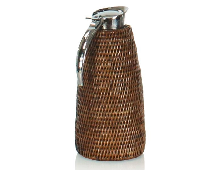 Thermos en rotin brun 1 litre