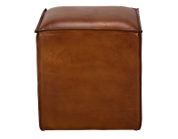 Pouf cuir marron clair
