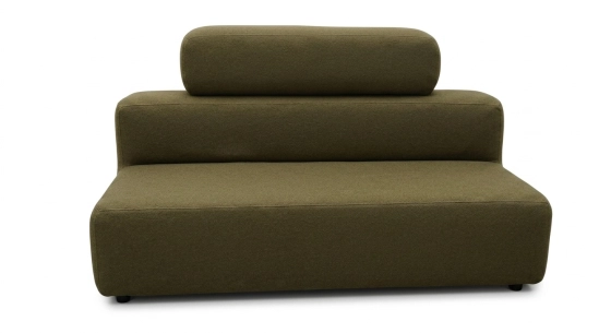 Canapé design tissu en laine bouillie marron