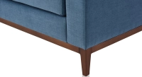Sofá esquinero con chaise longue derecha de 4 plazas tejido azul vaquero (2G - MD)