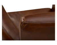Fauteuil club cuir marron vintage
