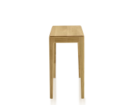 Console extensible en chêne avec 2 allonges teinte naturelle 100x50 cm