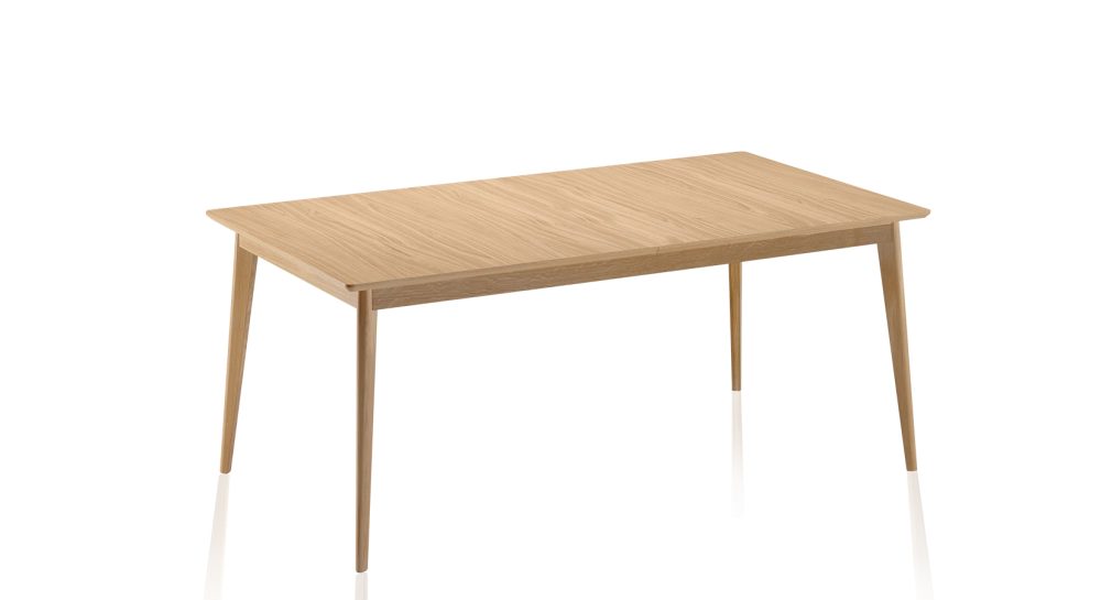 Table extensible 8 à 12 personnes en chêne avec plateau et allonges bois teinte naturelle 210x100 cm