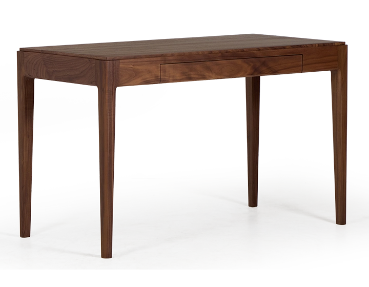 Bureau design en noyer teinte naturelle L120 cm