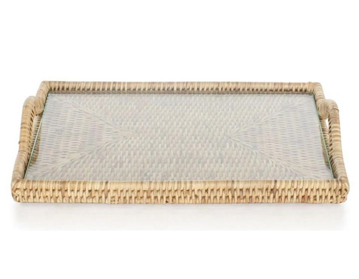 Plateau a fromage rectangulaire en rotin naturel petit modèle
