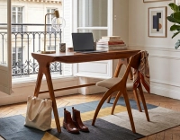 Bureau scandinave grand modèle bois teinte merisier L115 cm