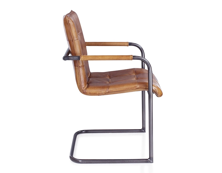 Fauteuil de bureau cuir cognac
