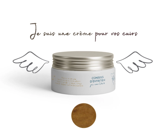 Crème de soin teintée pour cuir de buffle cognac