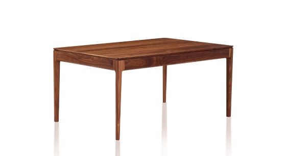 Mesa de comedor para 8 personas de nogal tinte natural tablero de madera 180x100 cm