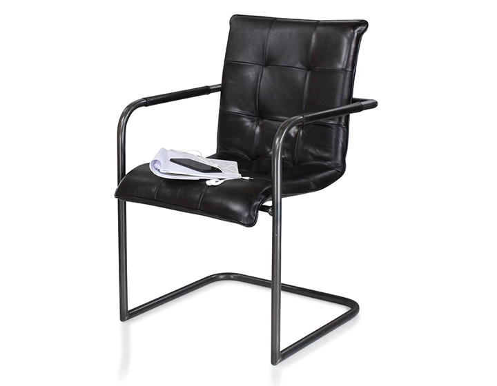 Fauteuil de bureau cuir noir