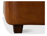 Pouf cuir marron clair