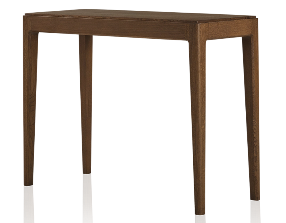 Fixed oak console dark brown tint 100x40 cm