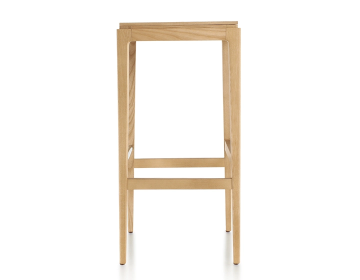 Tabouret de bar design H80 cm bois teinte naturelle assise bois