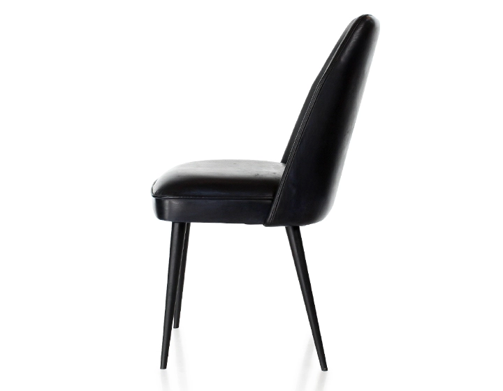 Chaise vintage cuir noir