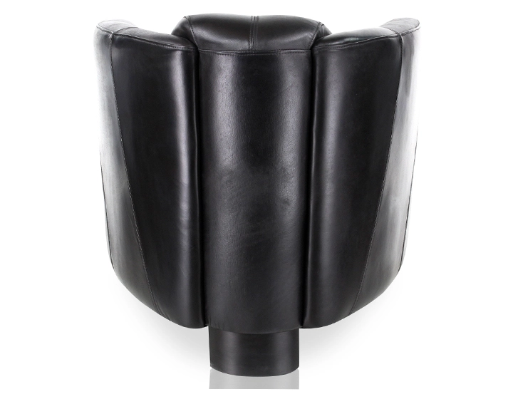 Fauteuil club cuir noir