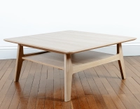 Mesa de centro cuadrada de roble teinte naturelle 100x100 cm 100x100 cm