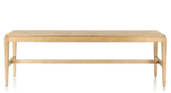 Banc design bois teinte naturelle assise bois L120 cm