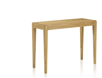 Console extensible en chêne avec 2 allonges teinte naturelle 120x50 cm