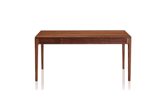 Mesa de comedor para 8 personas de nogal tinte natural tablero de madera 180x100 cm