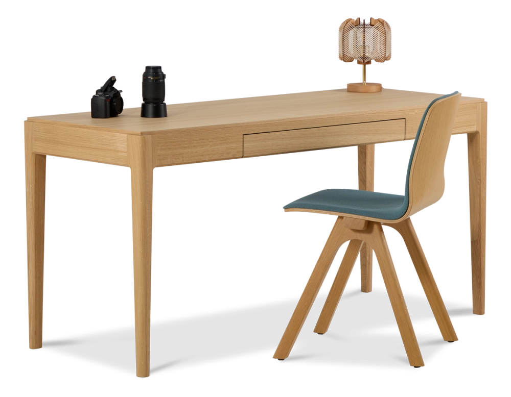 Bureau design en chêne teinte naturelle L100 cm