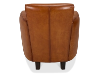 Leather club armchair light brown