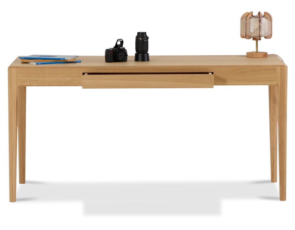 Bureau design en chêne teinte naturelle L150 cm